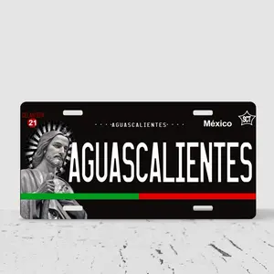 Judas x México Placas Edition with Iconic Design & National Colors Black License Plate