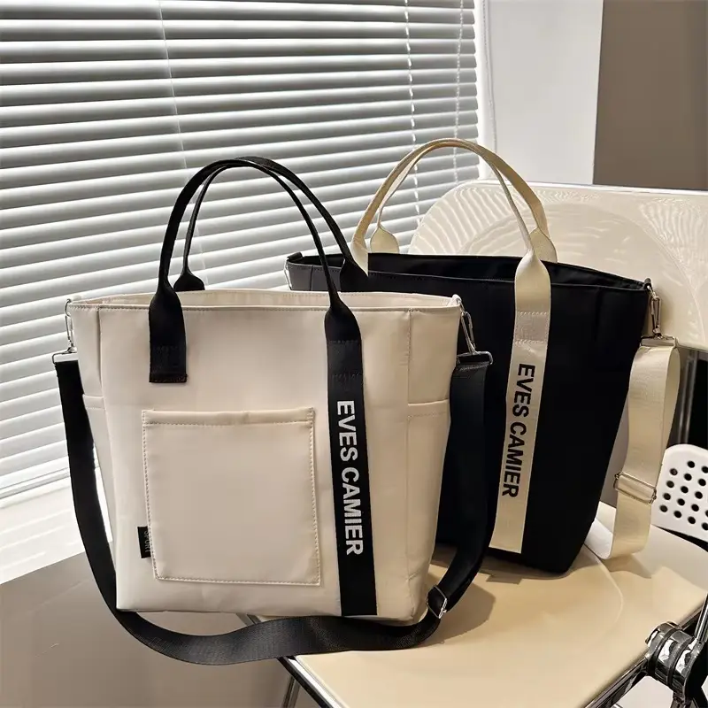 Women's Waterproof Nylon Tote Bag - Large Capacity, Lightweight Crossbody Bag for Student Travel, Sports & Outdoor Camping Hiking Use