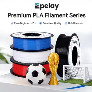 Epelay PLA+ 3D Printer Filament 1kg Spool Strong Smooth No Clog Easy Print Material in Black for DIY Projects Models Eco-Friendly Safe