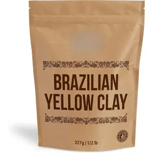 Brazilian Yellow Clay 8 oz (227 Gram / 0.5 LB) | for  Packs & Soap Making