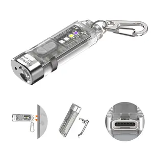 Summervibe Nicron K11 2.0 Rechargeable Keychain Flashlight, 400 Lumen Ultra Bright Mini EDC Light, Lightweight Portable Torch with 4 Sidelights, IPX4 Waterproof, USB Rechargeable, Ideal for Camping, Outdoor & Emergency Use