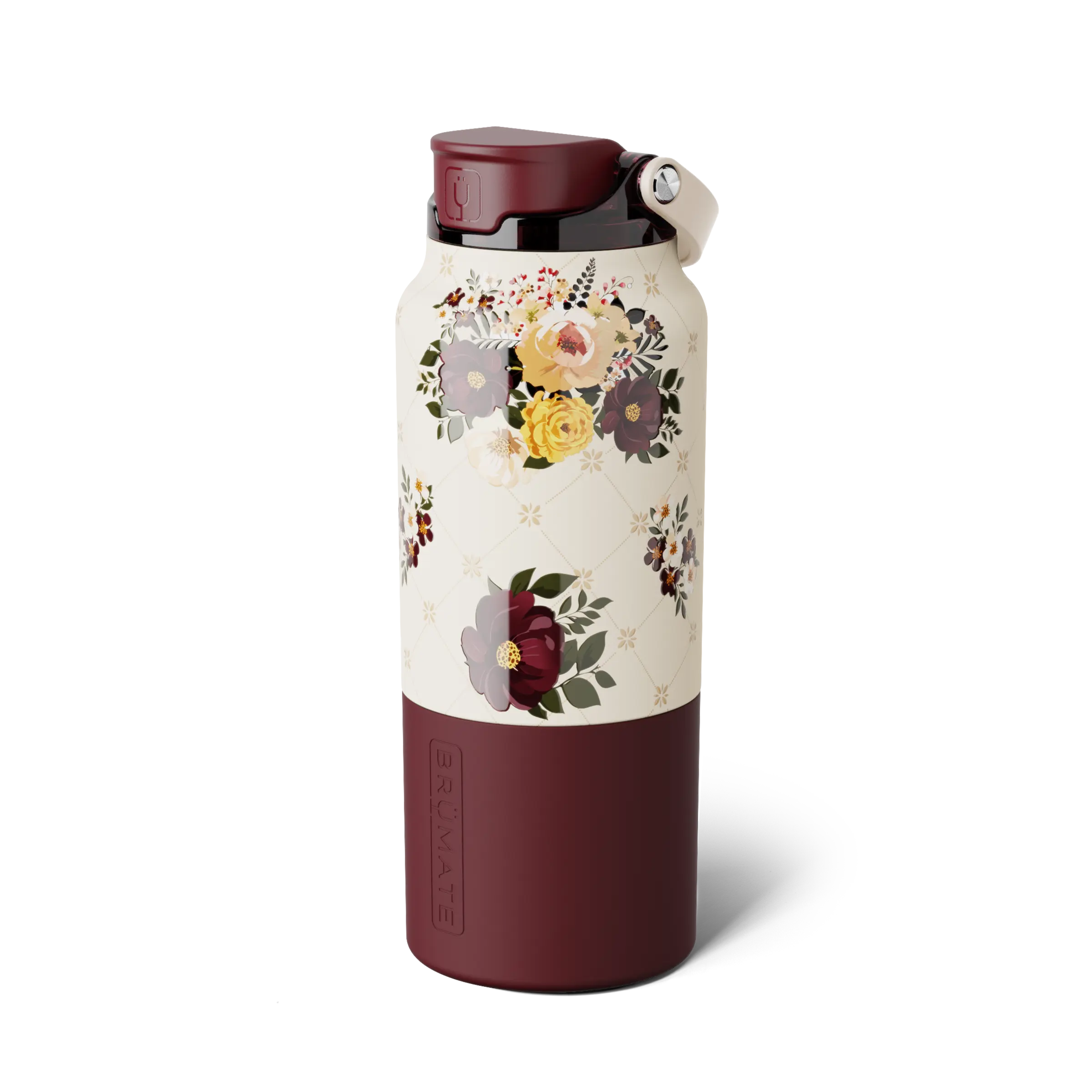 BrüMate Rise Stainless Steel Water Bottle with Covered SoftSip Straw and Carry Handle | 35oz, 25oz, 18oz Sizes | 100% Leakproof Insulated Water Bottle | Sip or Chug Modes | Silicone Sleeve Prevents Scratches and Dents