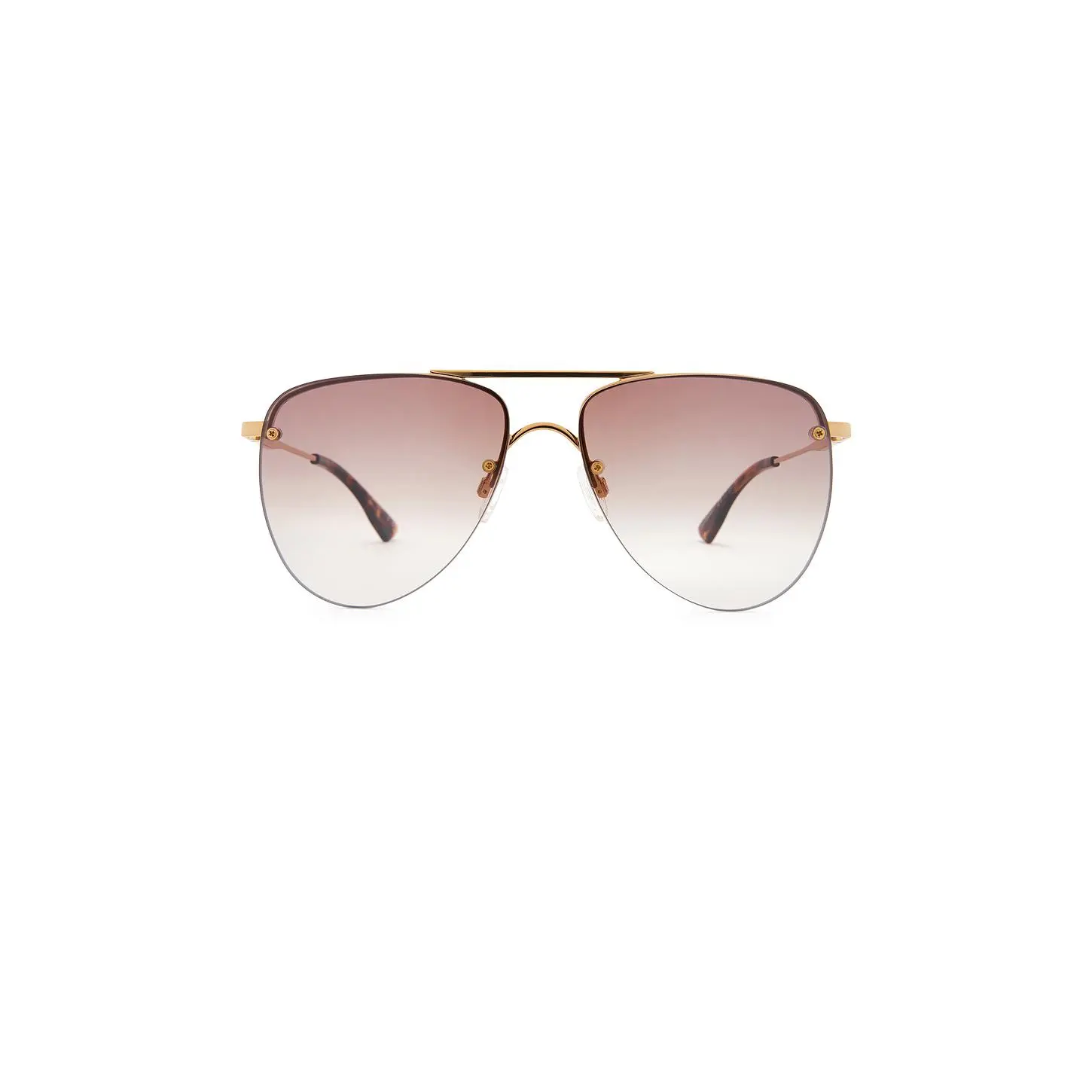 Le Specs The Prince Sunglasses in Gold & Brown Grad Flash Mirror