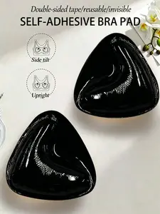1/2 Pairs Women's Lift Bra Inserts Push Up Bikini Pads For Swimsuit Sports Bra, Reusable Extra Thick Instant Lift Pads, Double Sided Sticky Bra Inserts, Reusable Bra Inserts, Perfect For Special Occasions & Daily Wear, Bra Accessories