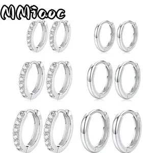6 Pairs of Women'S Silvery Hoop Earrings 925 Easy And Elegant Design Women Piercing Jewelry Perfect Daily Wear And Gift Festival ﻿ fake