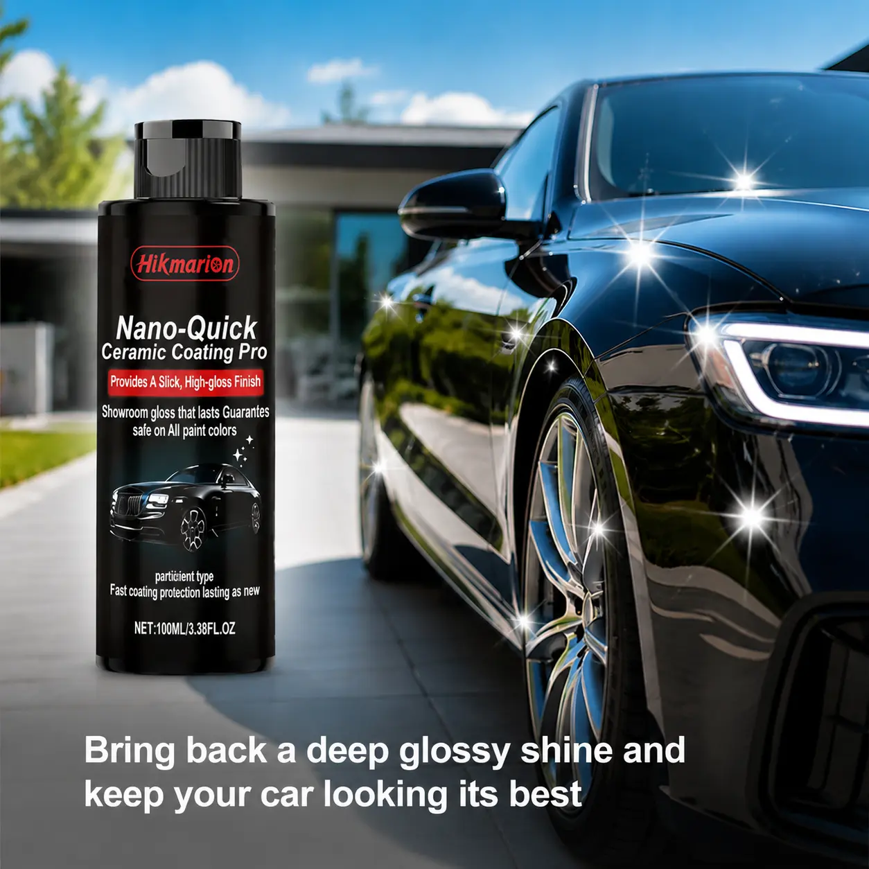 Car Ceramic Coating Spray Car Paint Protection Cleaner Water Repellent Coating For Auto Exterior Deep Shine Gloss Finish Remove Water Spots Dirt And Grime Anti Dust Car Care Solution