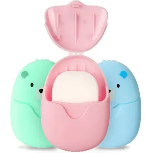 3 Boxes (150 Sheets) Soap Paper Portable Disposable Travel Bath Foam Sheets Soap Confetti Slides, for Travel, Hand Washing Soap, Indoor, Outdoor, Camping Hiking