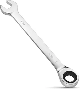 1-1/8 Inch Ratchet Wrench with Precision Movement and Hardened, Polished Steel for Projects with SAE Tight Spaces