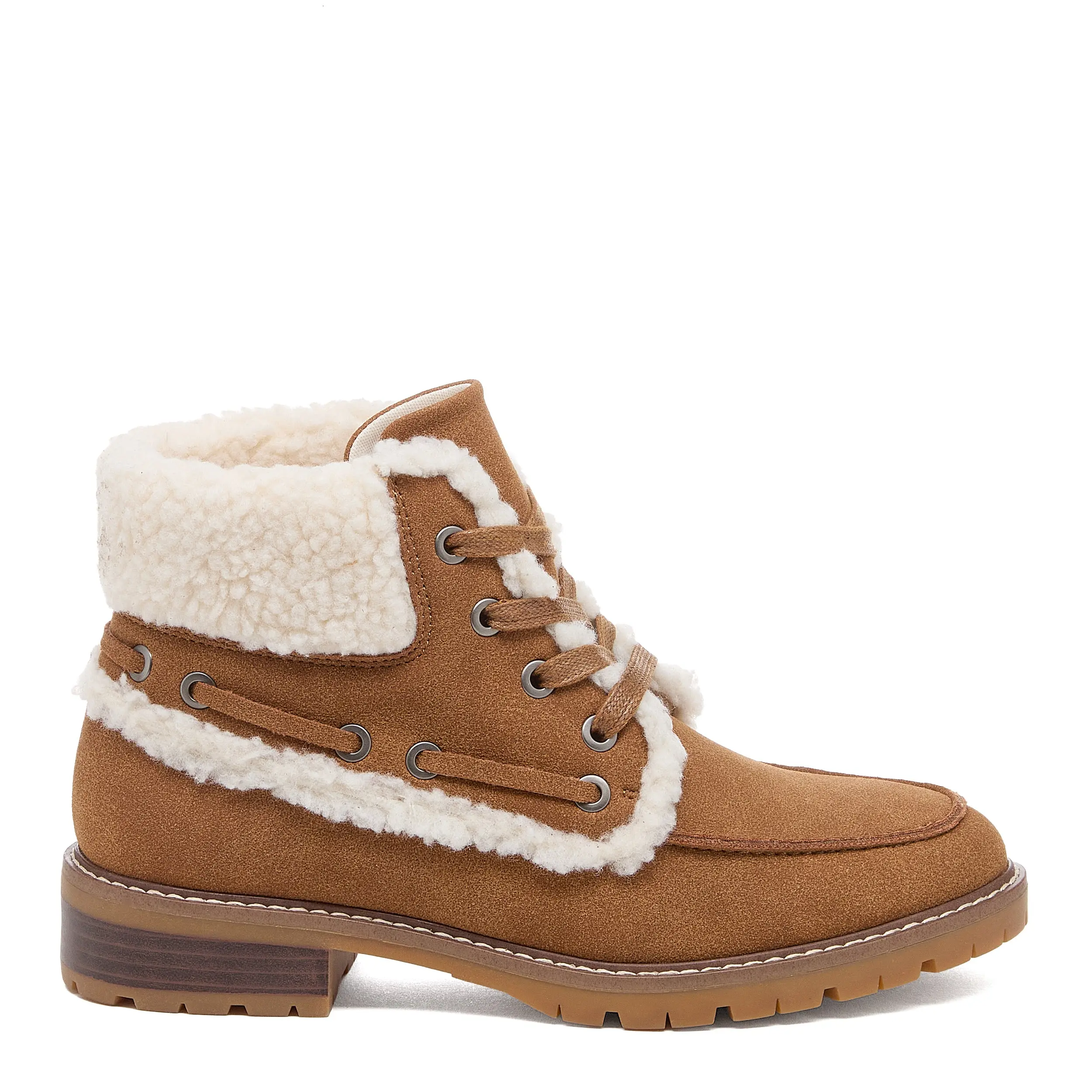 Nixie Cognac Cuffed Ankle Boots