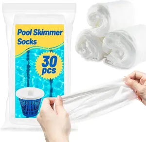 Sukh Pool Skimmer Socks Filte - 30PCS Pool Socks Skimmer Cleaning Filter for In-Ground & Above Ground Pools, Cleans Debris & Leaves