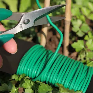 1pc Garden Plant Soft Twist Tie, Green TPR Reusable Garden Ties Supply, Green Support Plant Vines