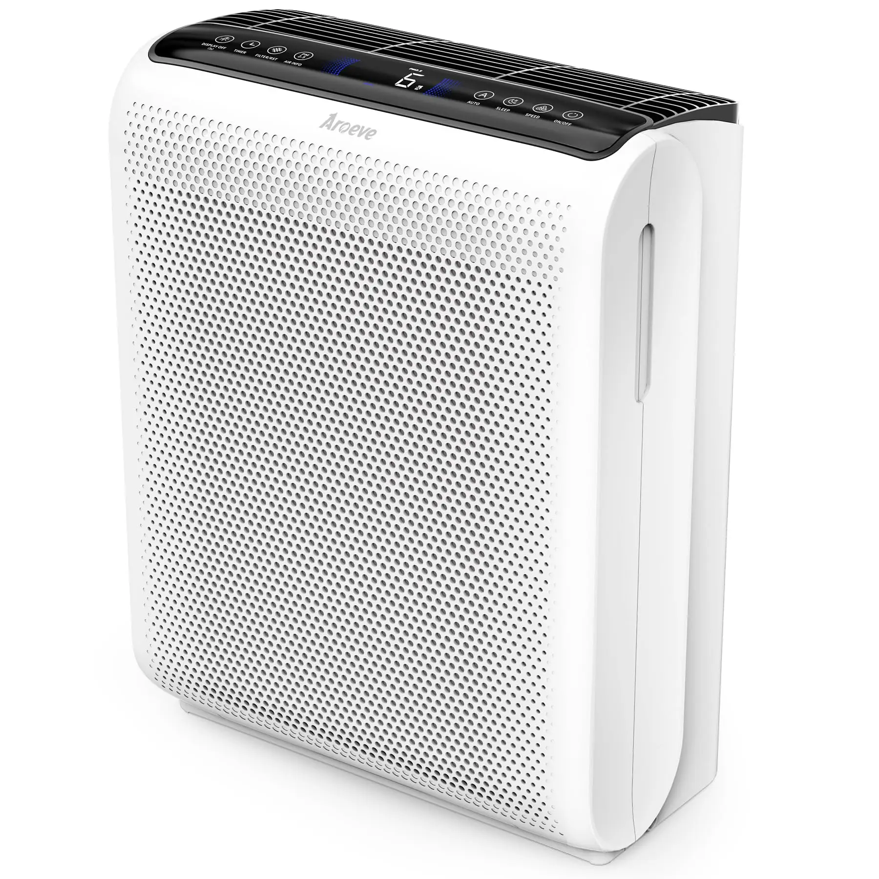 AROEVE MK07 Home Air Purifier (Household Appliances) - 1395 SqFt Coverage, Accurate Laser Air Quality Sensor, 300CFM, HEPA & Carbon Filters, Dust Cleaner for Pet Dander, Smoke