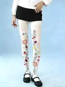 Women's Velvet Stockings with Strawberry Apple Note Patterns, Comfortable Fashion Socks for Daily Wear, Party Holiday Activities