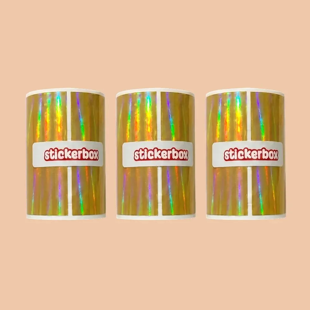 Stickerbox Gold Holographic Paper Refill (3), Retro Shimmer Effect Paper Roll for Crafts, Scrapbooking & Stamping Supply