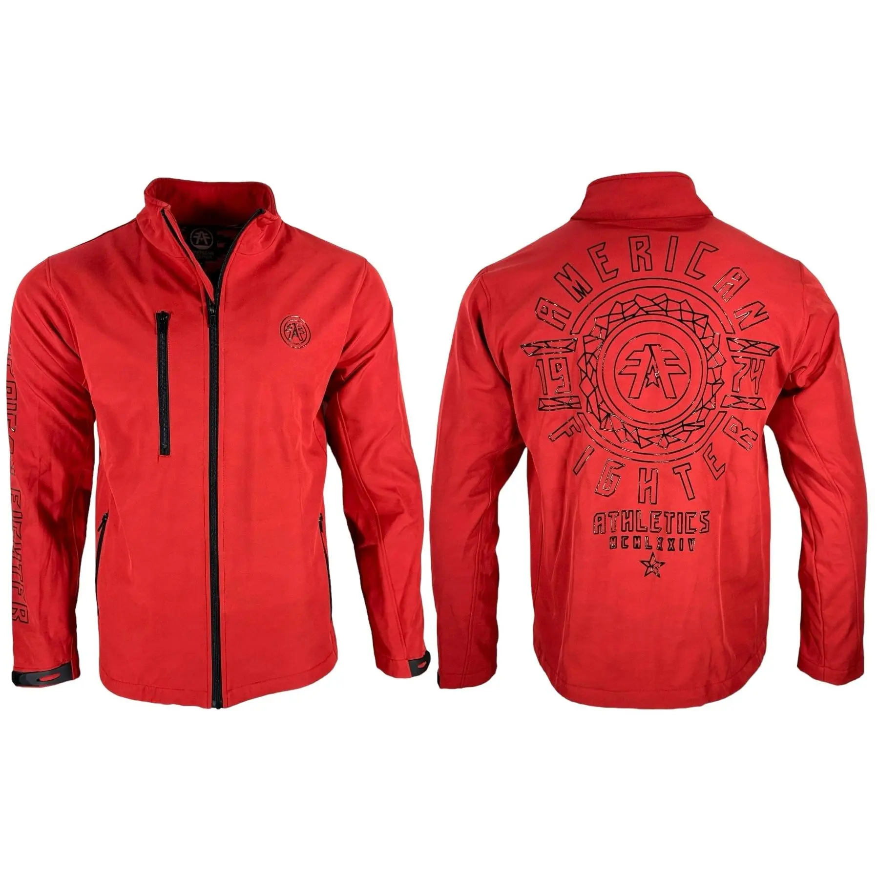 American Fighter Men's Casual Fleece-Polyester Graphic Softshell Kingsgate Jacket - Menswear Coats, Tops with Nylon Construction