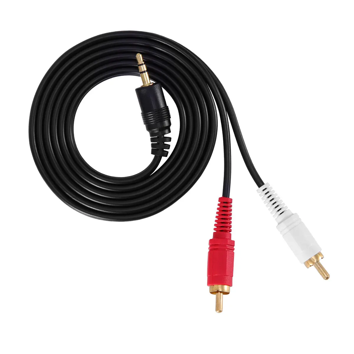 15FT Audio Aux Stereo Cable 3.5 mm To Dual RCA Male To Male Y Splitter Adapter Cord 15FT
