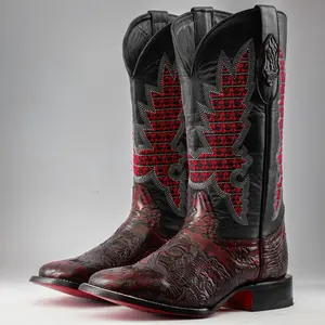 “The Silent Four” Black Cherry - Square Toe