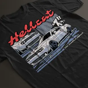 Dodge Challenger HellCat T-shirt, American Muscle Car Tee, Automotive Lover Gift, Hellcat Shirt, Gift For Boyfriend