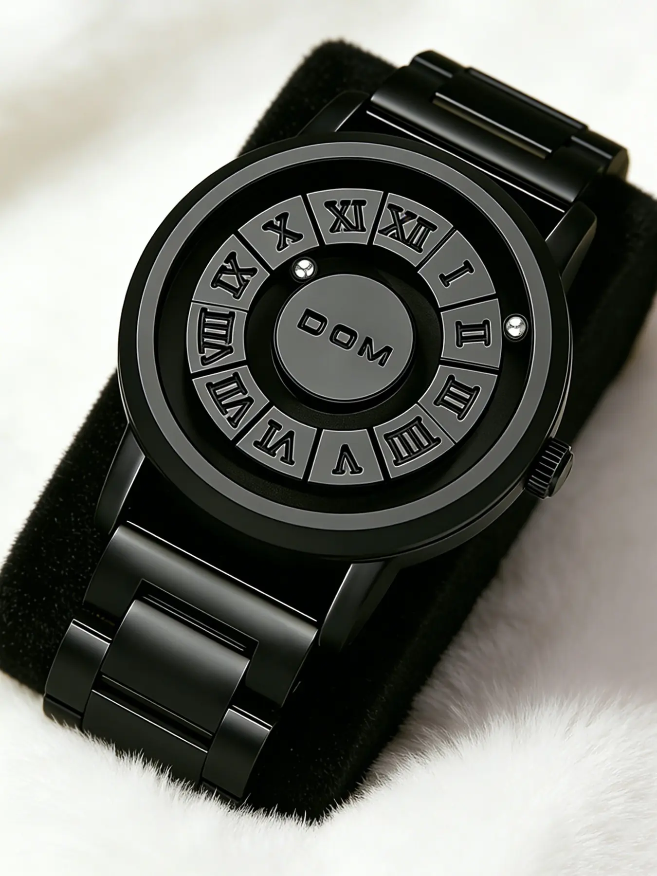 Men's Punk Style Magnetic Stainless Steel Strap Casual Water Resistant Round Dial Quartz Watch, Stainless Steel Wristwatch, Modern Casual Wristwatch, Casual Trendy Analog Watch, Fashionable Watch for Daily & Party As Gift, Quartz Waterproof Watch