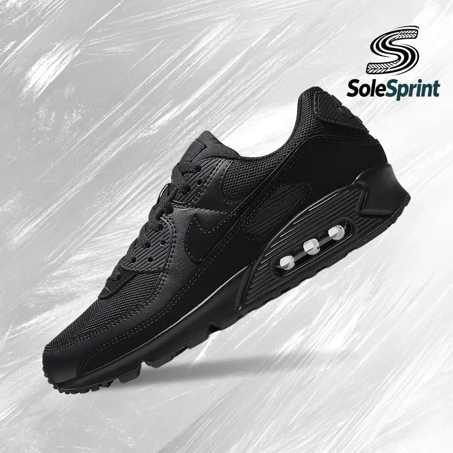 NIKE Men's Air Max 90 Recraft Athletic Running Trainers, Runner Shoe, Vintage Spring-Summer Inspired, Shock-Absorbent Foam, Lace-Up, Gym-Streetwear Casual, Back to School, Multi-Size (US7, US10), CN8490-003
