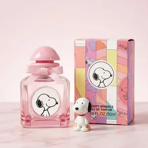Official Peanuts Snoopy *MINISO Perfume - Snoopy Romance Eau de Parfum 50ml, Pink Bottle with Charm & Collectible Packaging | Sweet Fruit & Floral Blend | Ideal Anniversary, Birthday, or Holiday Gift for Women and Girls