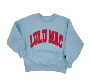 Lulu Mac Light Blue/Red Stitch Sweatshirt