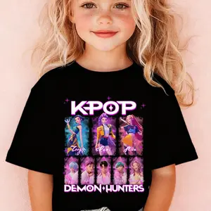 Demon Hunters Girls Tee | Saja Boys Huntrix Kpop Merch Toddler Shirt Mira Rumi Zoey Fan Gift