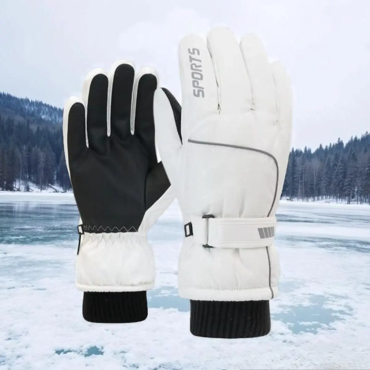 ‌Touchscreen Winter Gloves Waterproof Windproof Thermal Ski Snowboard Cycling Climbing Warm Gloves for Women Men Cold Weather Protection‌ Outdoor Sport Insulation Snowboarding Snug Fit Extreme Cold