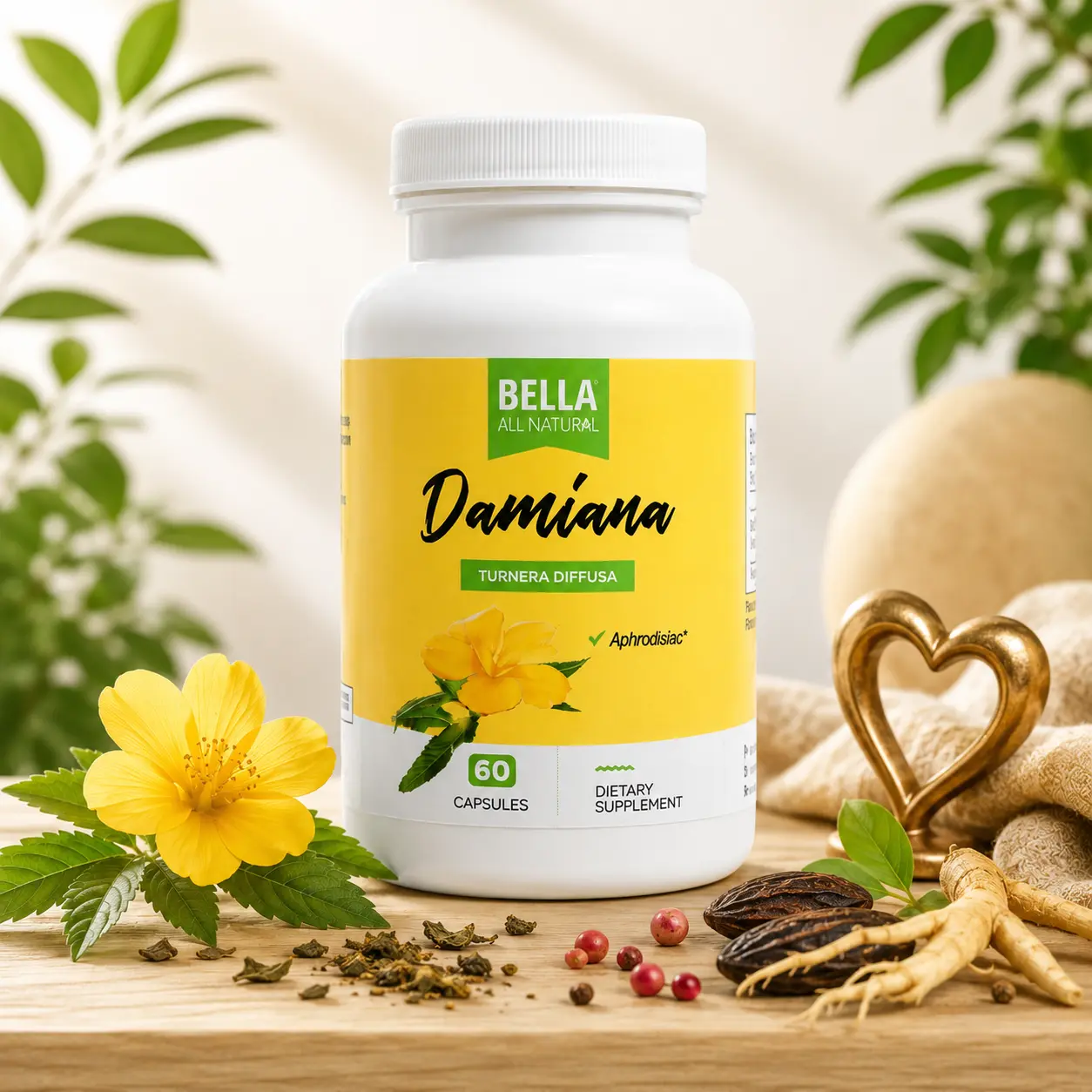 Bella All Natural Damiana, 60ct Bella All Natural Damiana, 60ct