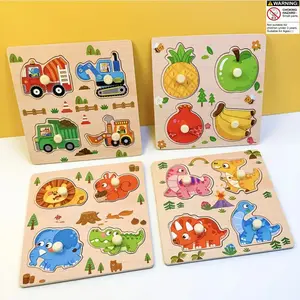 Preschool Engineering Vehicle Puzzle Toy, Wooden Handmade Puzzle, Recycled Wood Fine Motor Skills Activity, Birthday Christmas Gift for Boys Girls, Early Education Game, Wooden Jigsaw Puzzle