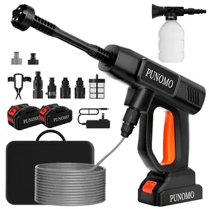 PUNOMO Cordless Pressure Washer 1800PSI with 18D Booster Pump & Graphene Motor for Car Home & Garden Cleaning