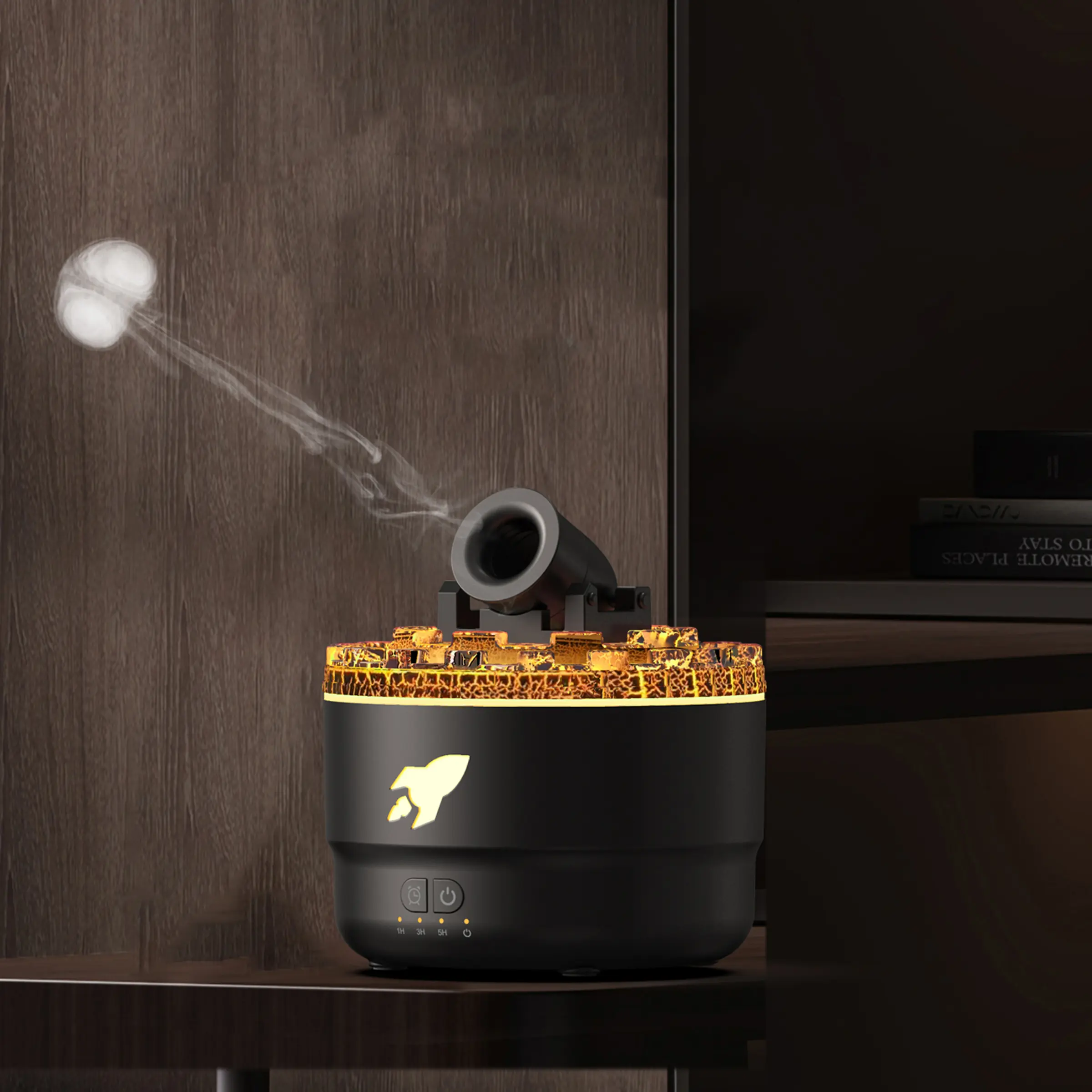 Volcanic Crack Aromatherapy Humidifier, Unique Design, 5v USB Powered, Colorful LED Lights, Water Shortage Power Protection, Ideal Gift