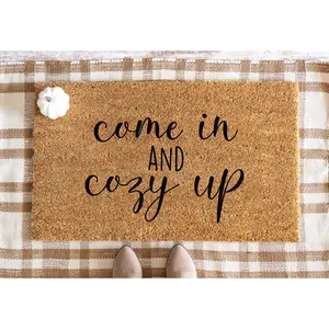 Doormat Come In And Cozy Up Winter Doormat Welcome Mat Funny Doormat Rug New Home Gift House Warming Gift Unique Gift Home Decor