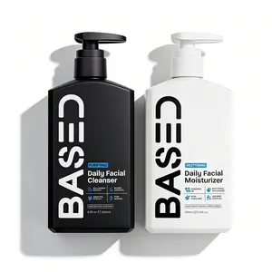 BASED Daily Skincare Duo | Purifying Face Wash + Restoring Moisturizer 6.8FL OZ | Built For All Skin Types | 100% Non-Toxic, Healthy Ingredients 200ml | Hormone Safe - ZERO Endocrine Disruptors
