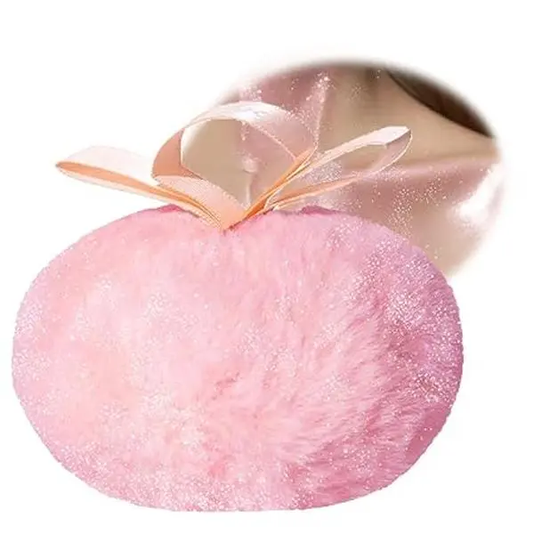 Body Shimmer Powder Puff, Makeup Powder Puff with Glitter Multi-Use Highlighter Powder Long-Lasting Soft and Comfortable Highlighter Makeup Powder Ideal Gift for Any Occasion