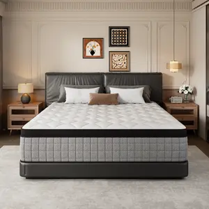 12 Inch Bed-in-a-Box Hybrid Mattress, Medium Firm with Pressure Relief & Motion Isolation, Twin/Full/Queen/King for All Sleepers, Queen Size Mattress, Full Size Mattress