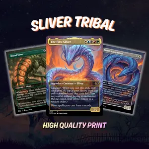 MTG Proxy 100+ Commander Deck – Sliver Tribal Theme | Hive Synergy & Buff Stacking EDH Strategy | 5 Color Custom Build | Premium Print | Collector Gift