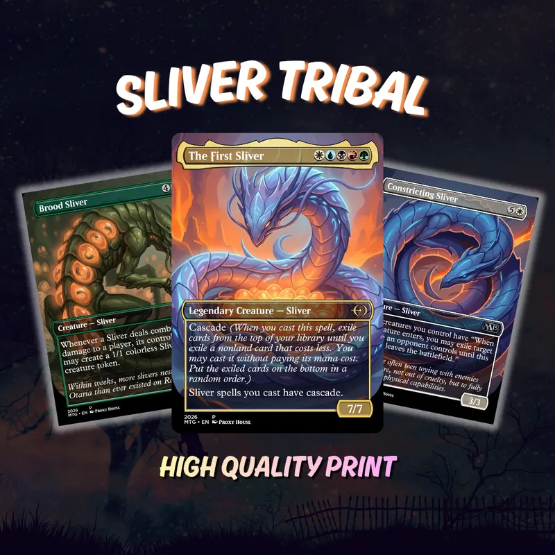 mtg sliver deck commander MTG Commander Deck EDH Deck Sliver Hivelord 100 Magic Cards Custom Slivers  Sliver Kindred 5 Color