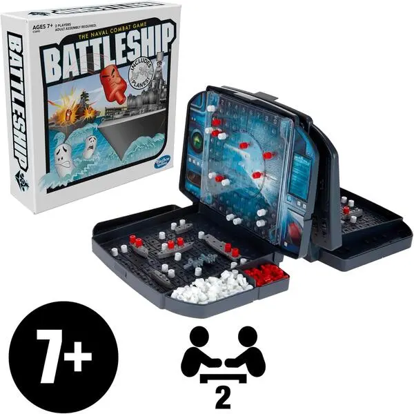 Battleship with Planes Strategy Board Game for Kids Ages 7+, Family Battle Game for 2 Players