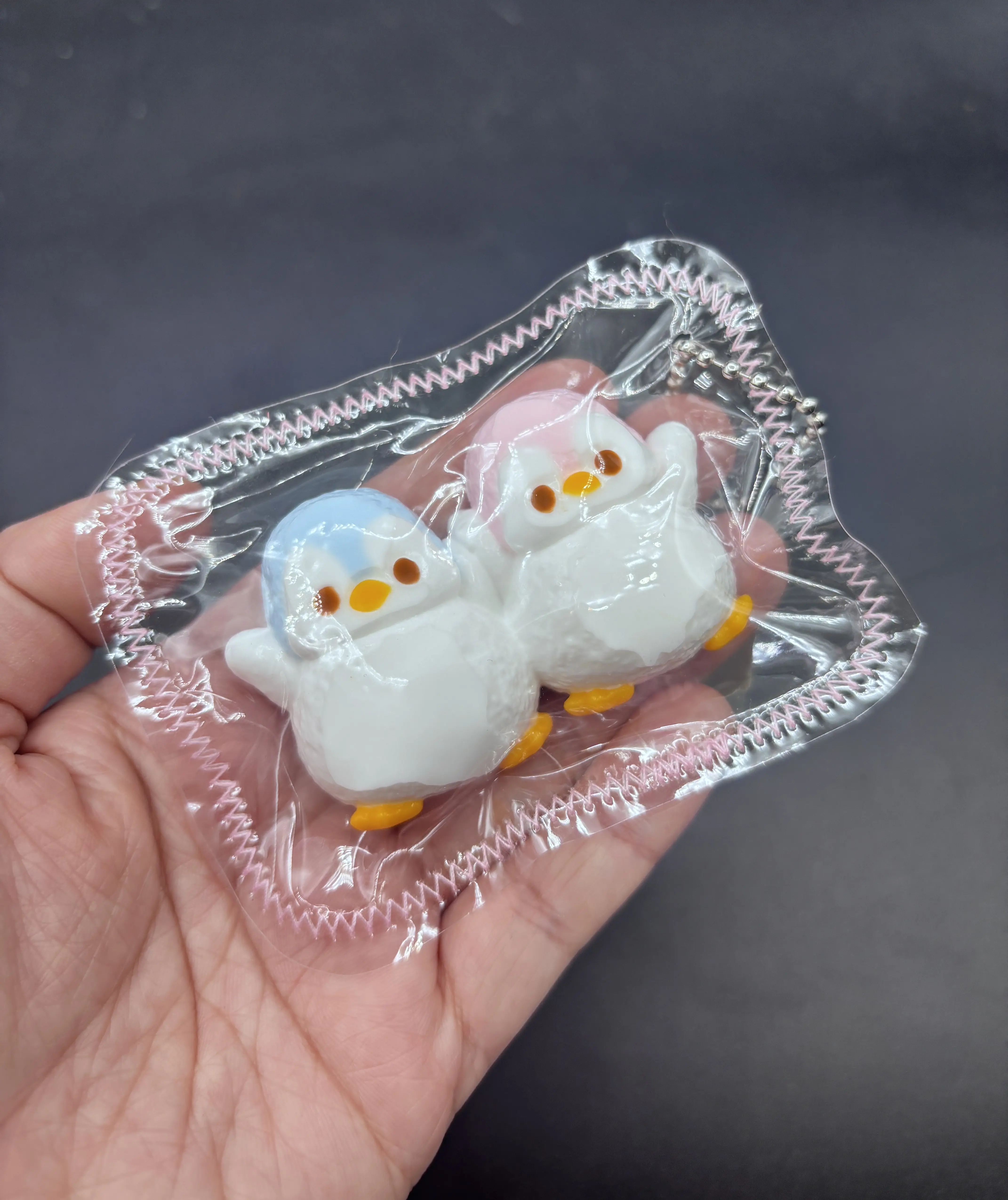 mini keychain penguin twins Taba squishy toy