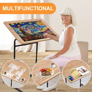 【Crazy Price】1500 Piece Rolling Jigsaw Puzzle Table with Wheels – Adjustable Height & Pneumatic Tilt, Extra-Large Puzzle Cart, Pneumatic Adjustment, Ideal Gift for Puzzle Enthusiasts