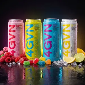 4GVN Energy Drink – 12 Cans, 200mg Natural Caffeine, Zero Sugar