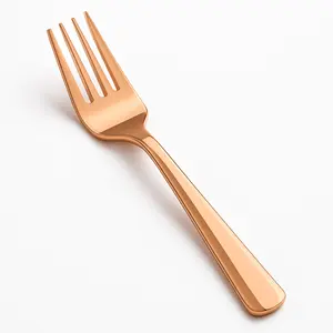 Premium Rose Gold Metallic Forks - 40 Count