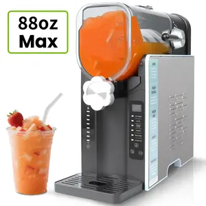 88oz Max Slushie Machine No Ice Needed Ice Cream Maker Frozen Drink Maker for Home with 6 Preset Programs for Margaritas Frappes Milk Shake & More Auto-Clean Quiet Operation Frozen Beverage Maker Margarita Machine High-Quality Build Easy to Clean