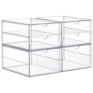 Sorbus 6-Drawer Clear Stackable Makeup Organize r