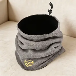 Men's winter thick neck scarf, men's warm neck sleeve, cervical protection sleeve, head cover with fleece, outdoor cycling scarf, women's