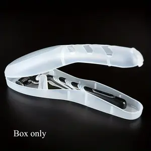 Transparent Dustproof Travel Shaving Razor Stand Protector Case, Shaving Accessories, Portable Storage Box for Daily Use, Home Essentials Organizer, Manual Shaver
