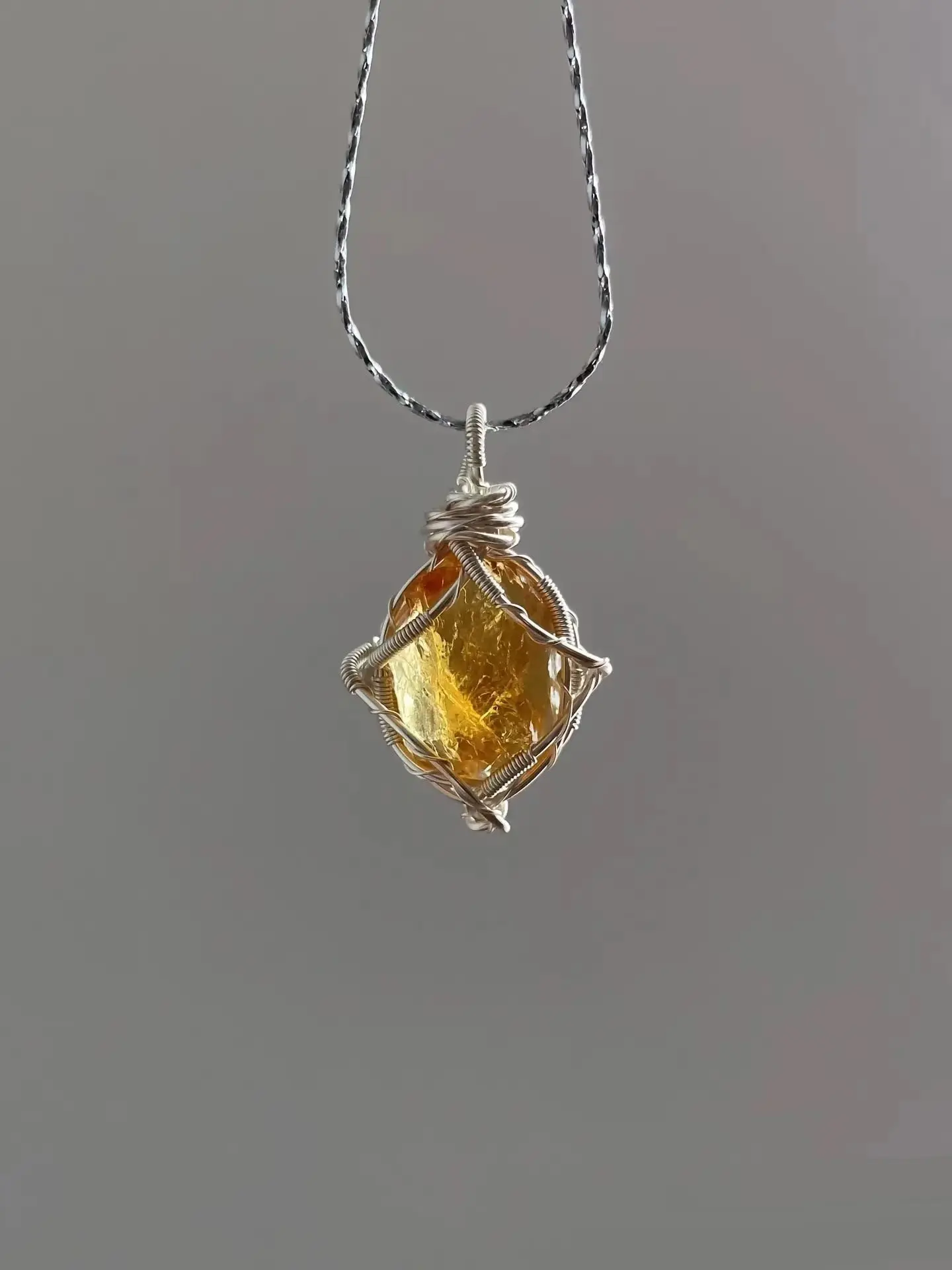 Handmade Quartz Pendant Necklace, Bohemian Healing Crystal Jewelry, Positive Energy, Valentine's Day, Mother's Day Gift, Crystal Jewellery