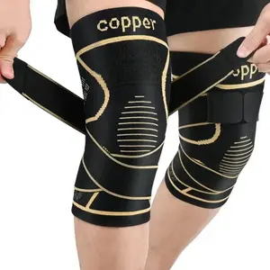 2 Pack Copper Knee Braces for Women and Men, Knee Compression Sleeve for Knee Pain, Arthritis,Meniscus Tear, Joint Pain Relief, Knee Support for Running, Working Out, Fitness, Weightlifting Leg Protector Knee Saver Sports Knee Pads gifts for boyfriend tik