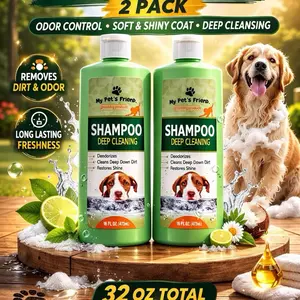 Deep Cleaning Dog Shampoo 16oz | Deodorizing Pet Shampoo for Fresh & Shiny Coat